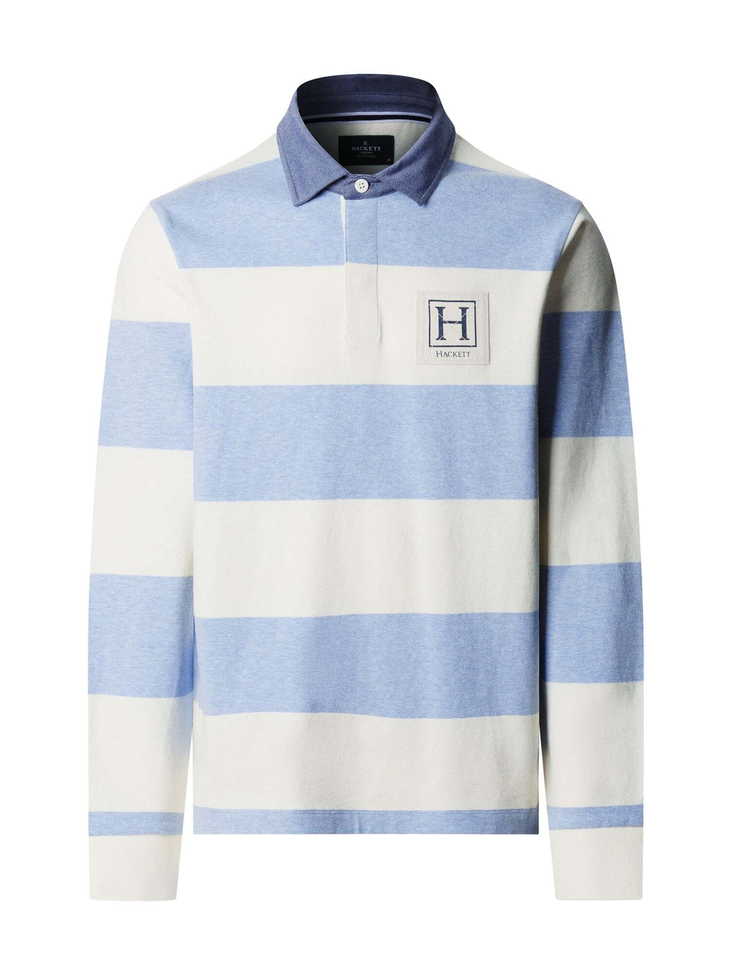 Hackett London Shirt 'Heritage' in XXXL in de kleur Lichtblauw / Wit, Productweergave