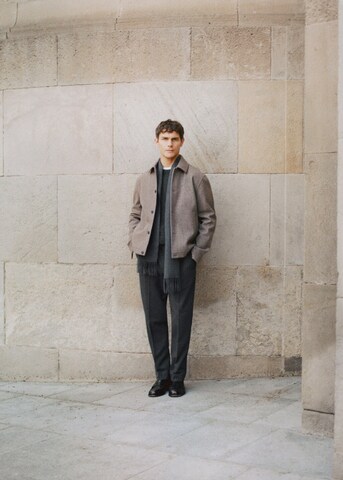 MANGO MAN Slim fit Pants 'Brest' in Grey