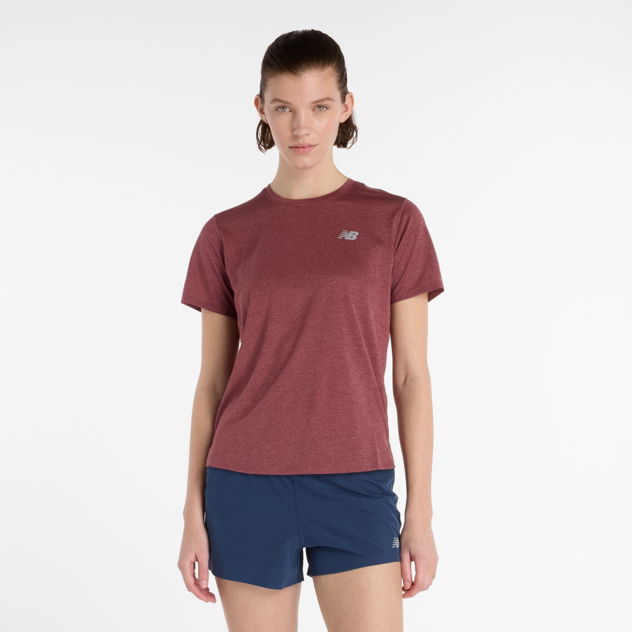 T-shirt fonctionnel 'Athletics' new balance en rouge : devant
