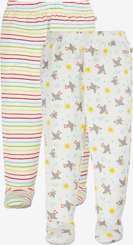 Frugi Regular Pants in White: front