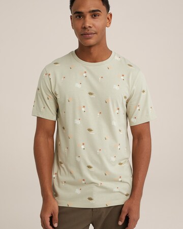 T-Shirt WE Fashion en vert : devant