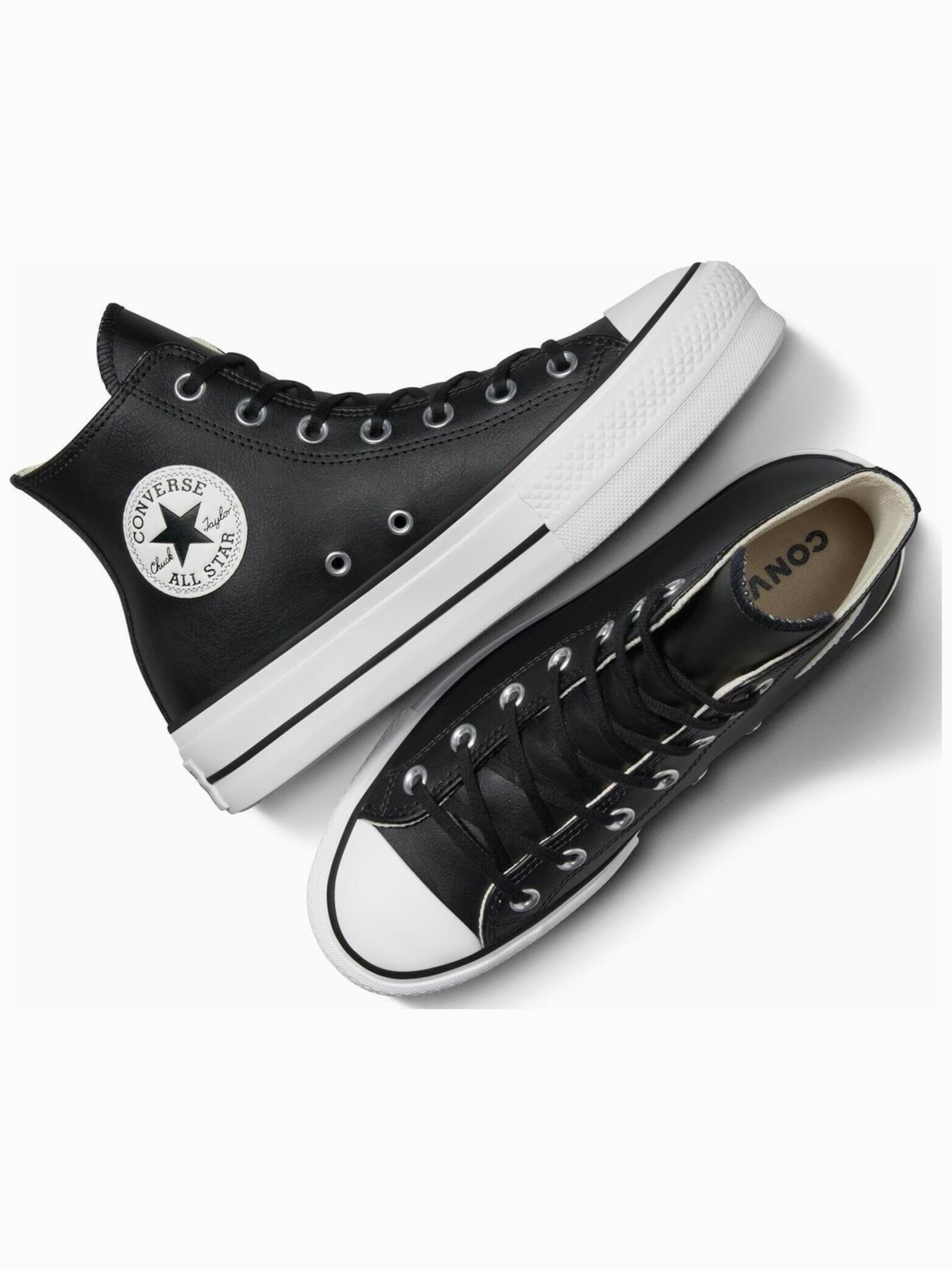 CONVERSE - Zapatillas deportivas altas 'Converse Chuck Taylor All Star Lift Leather High Top' en negro