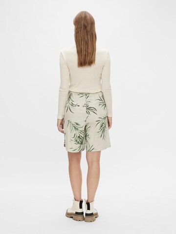 OBJECT Loose fit Pleat-Front Pants 'Solima' in Beige