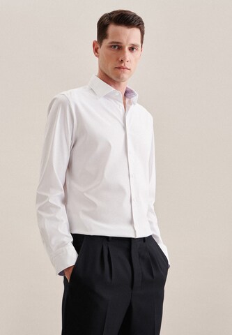 SEIDENSTICKER Slim fit Business Shirt in White: front