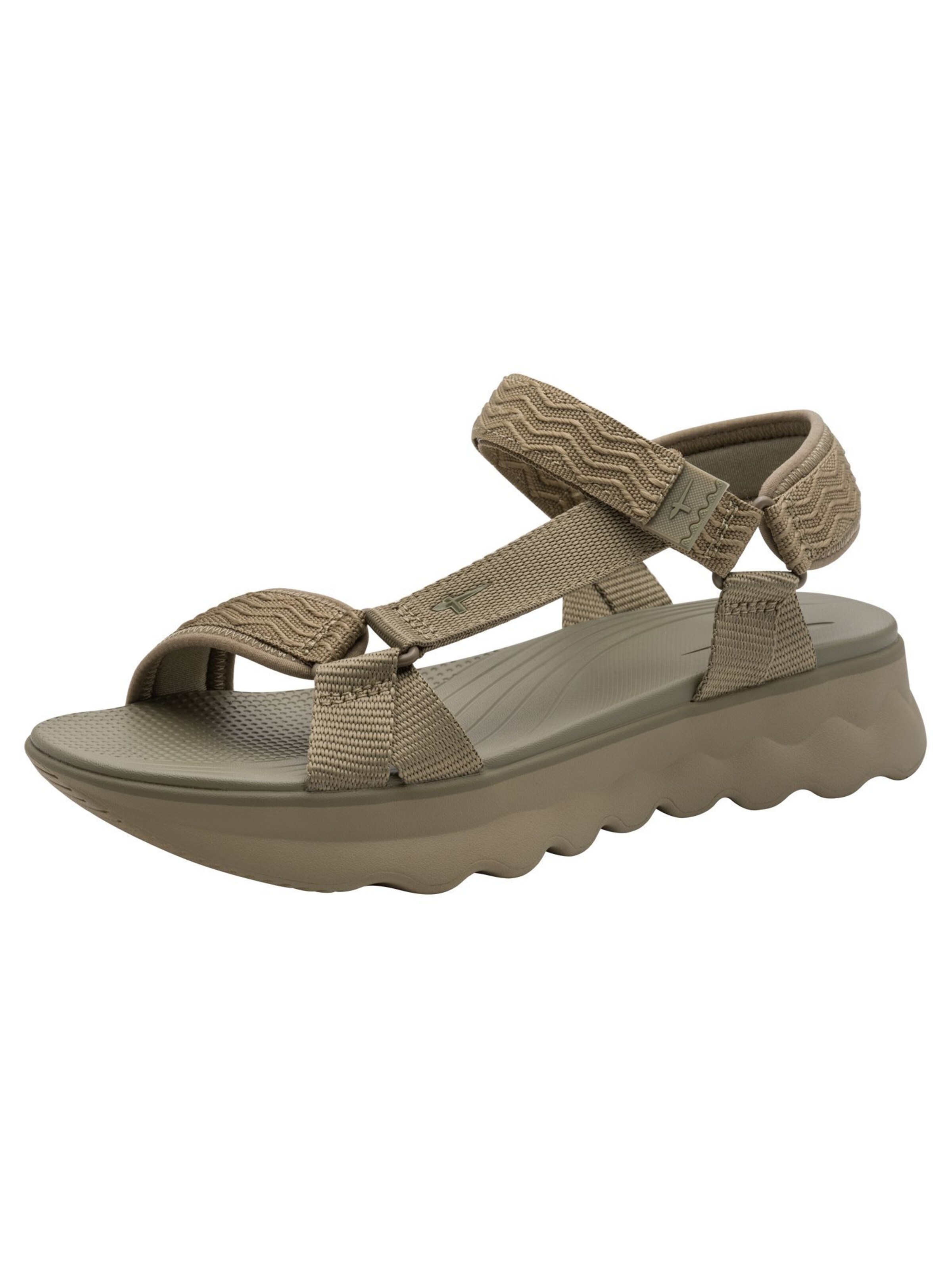 Tamaris Sandaal in Groen: voorkant