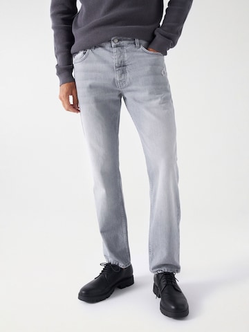 Coupe slim Jean Salsa Jeans en gris : devant