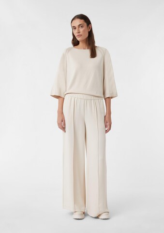 Wide Leg Pantalon à plis COMMA en beige