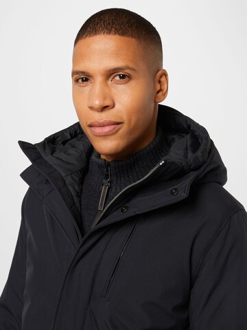 juoda KnowledgeCotton Apparel Žieminė parka