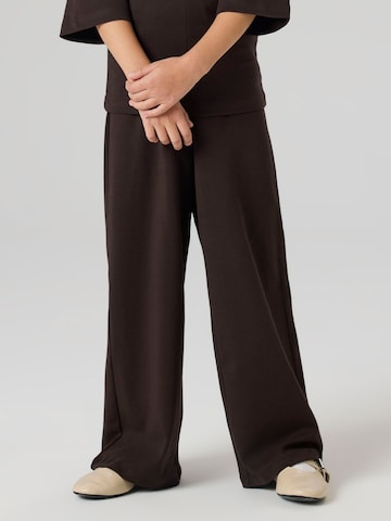 NAME IT - Pierna ancha Pantalón en marrón: frente