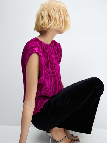 MANGO Blouse 'COLUMN' in Roze