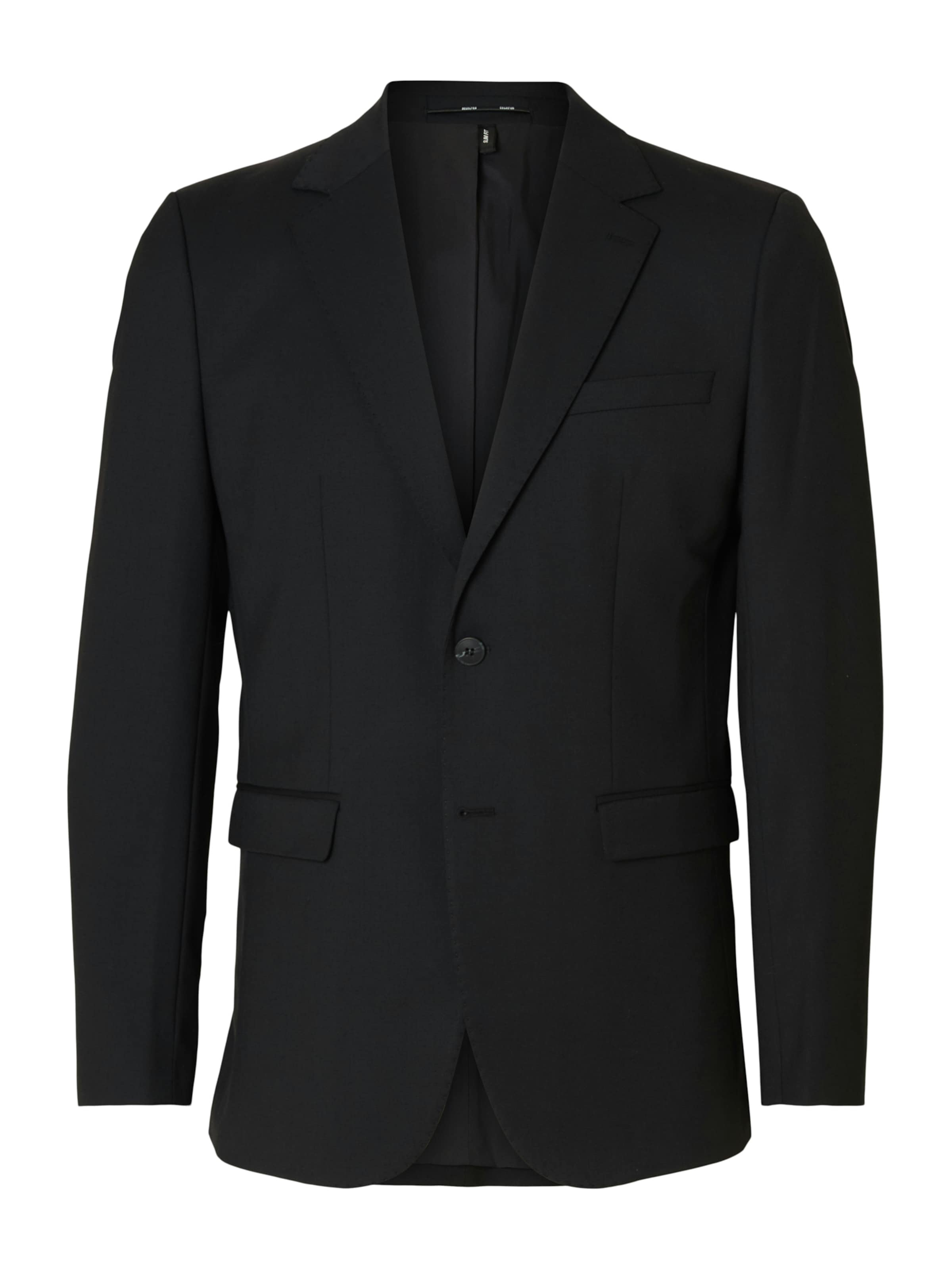 Slim fit Sacou 'SLHSLIM-THEO' de la SELECTED pe negru: față