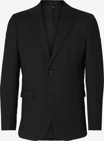 Coupe slim Veste de costume 'SLHSLIM-THEO' SELECTED en noir : devant