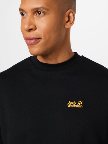 JACK WOLFSKIN Sweatshirt in Schwarz