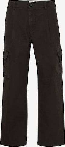!Solid - Pantalón cargo 'Nait Alann Elas' en negro: frente