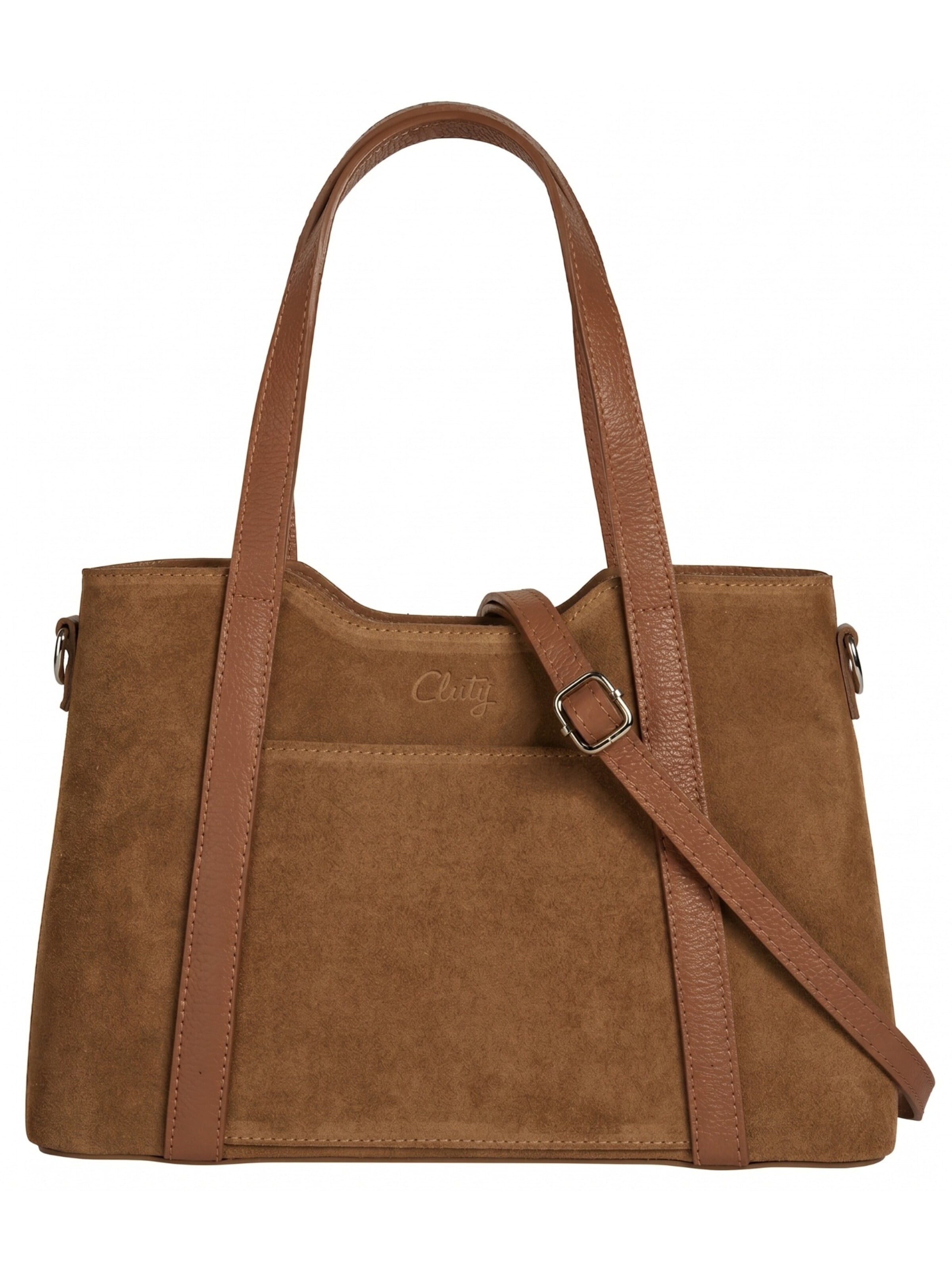 Cluty Handbag in Brown: front
