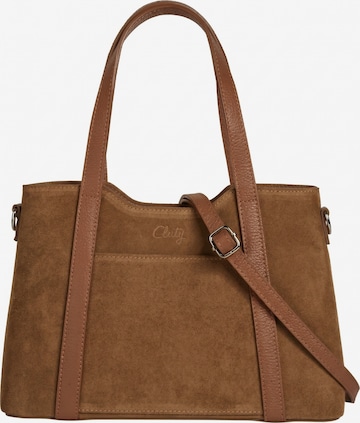 Cluty Handtasche in Braun: Vorderseite