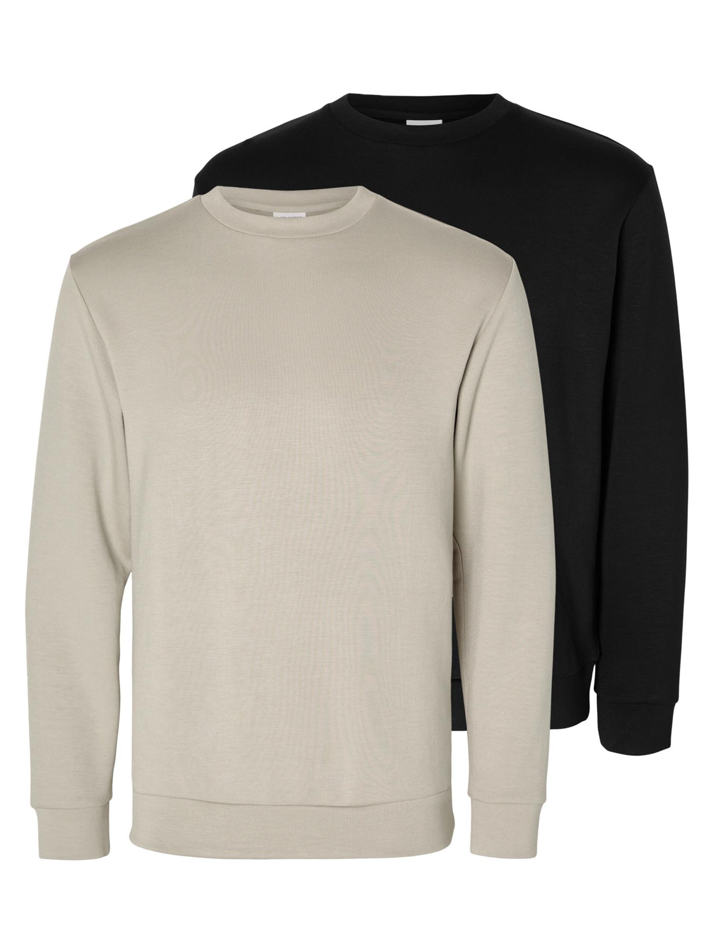 SELECTED Sweatshirt 'Emanuel' in Beige: front