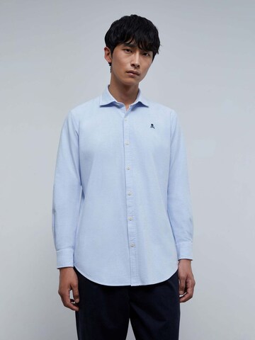 Scalpers Regular fit Button Up Shirt in Blue: front