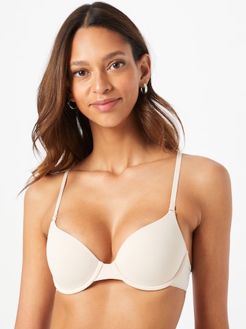 ETAM T-shirt Bra in Beige: front