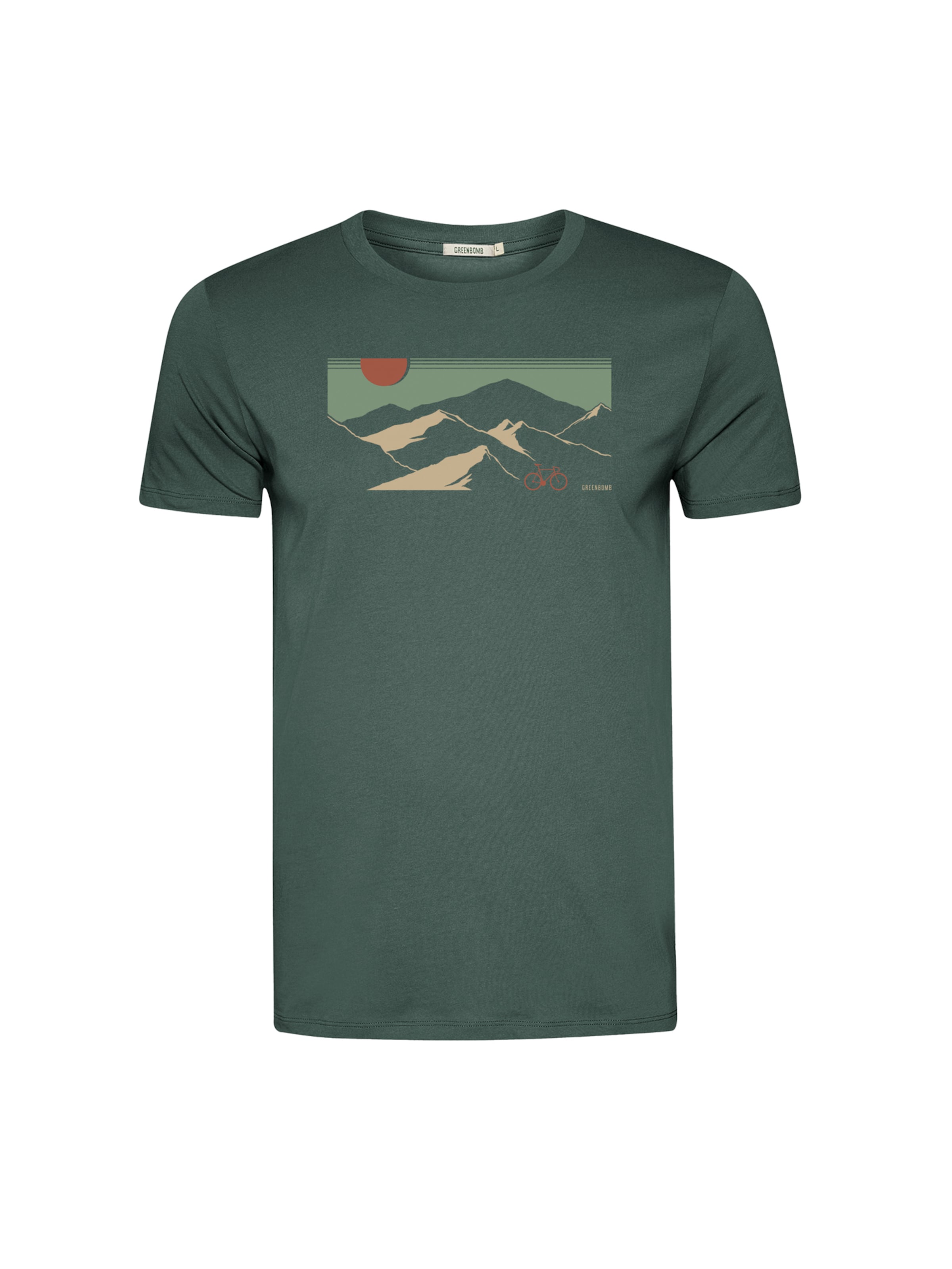 GREENBOMB Shirt ' Guide Mountain Tour ' in Green: front