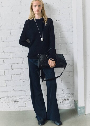 MANGO Wide leg Pleated Pants 'Harry' in Blue