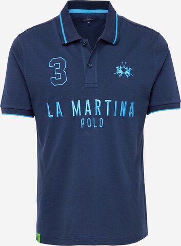 La Martina - Camiseta en azul: frente