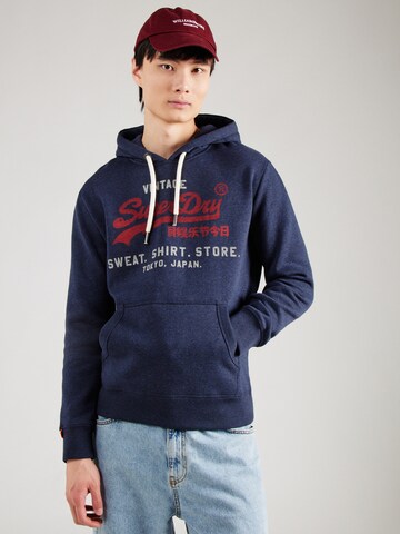 Sweat-shirt 'Heritage' Superdry en bleu : devant