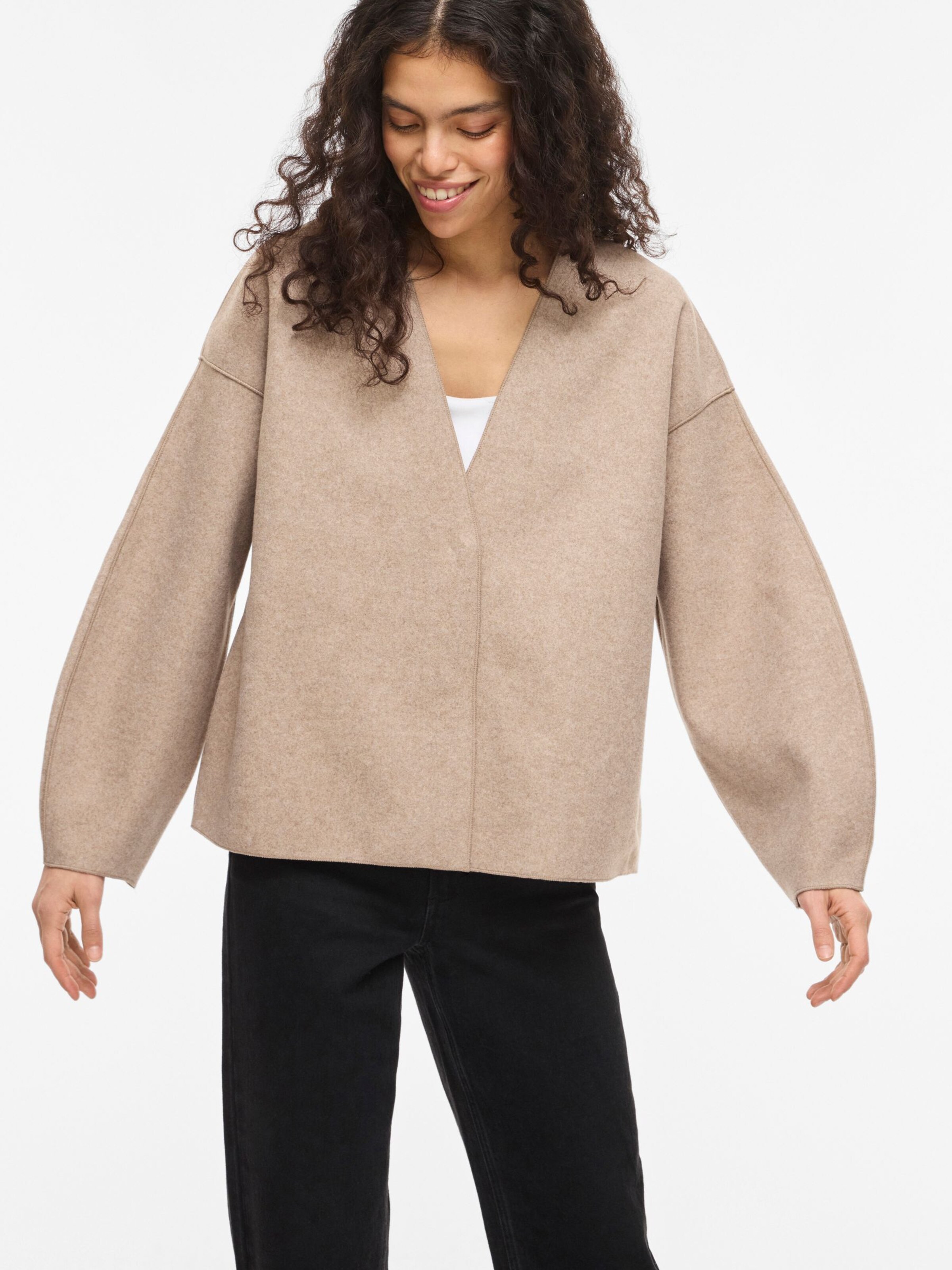 VILA Prechodná bunda 'VIJUICE' - Béžová