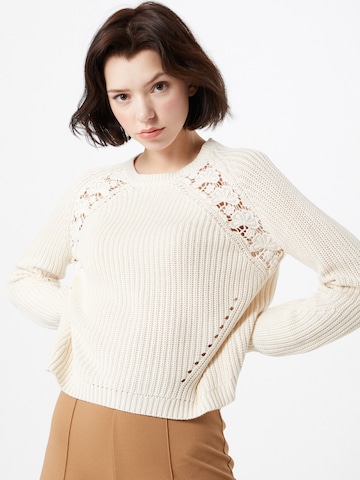 ONLY Sweater 'Maga' in Beige: front