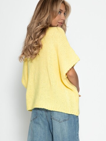 SASSYCLASSY Oversizestrickjacke‌ in Gelb