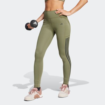 ADIDAS PERFORMANCE Skinny Παντελόνι φόρμας 'Optime 2.0' σε πράσινο: μπροστά
