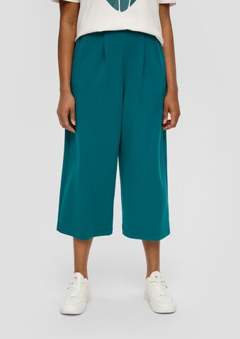 Wide Leg Pantalon à pince QS en bleu : devant