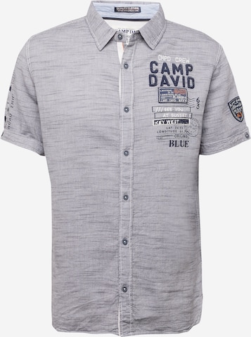 Coupe regular Chemise CAMP DAVID en bleu : devant