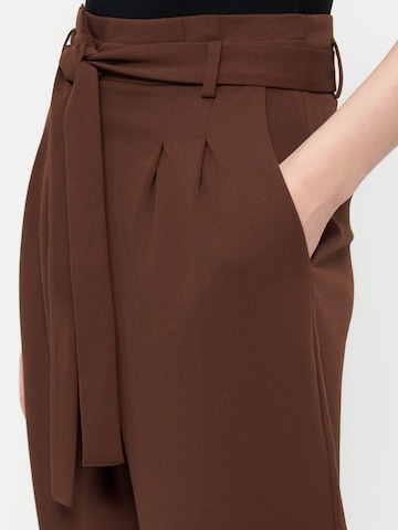 Anna Field Wide leg Bandplooibroek in Bruin