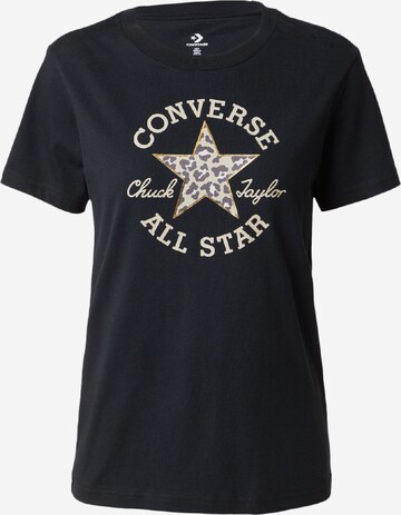 T-shirt 'CHUCK TAYLOR' CONVERSE en noir : devant