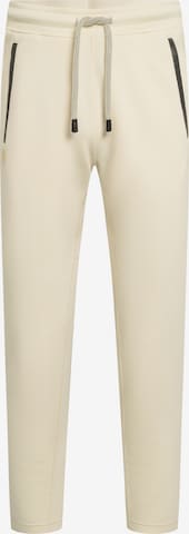GOLD´S GYM APPAREL Tapered Workout Pants 'ERIC' in White: front