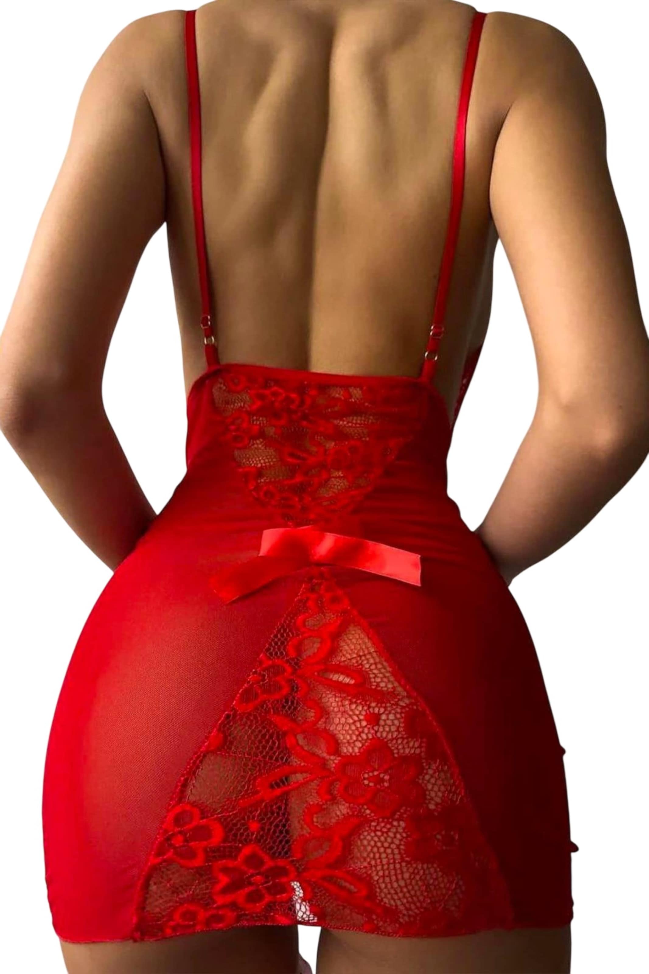 C&City T-shirt Negligé in Rood