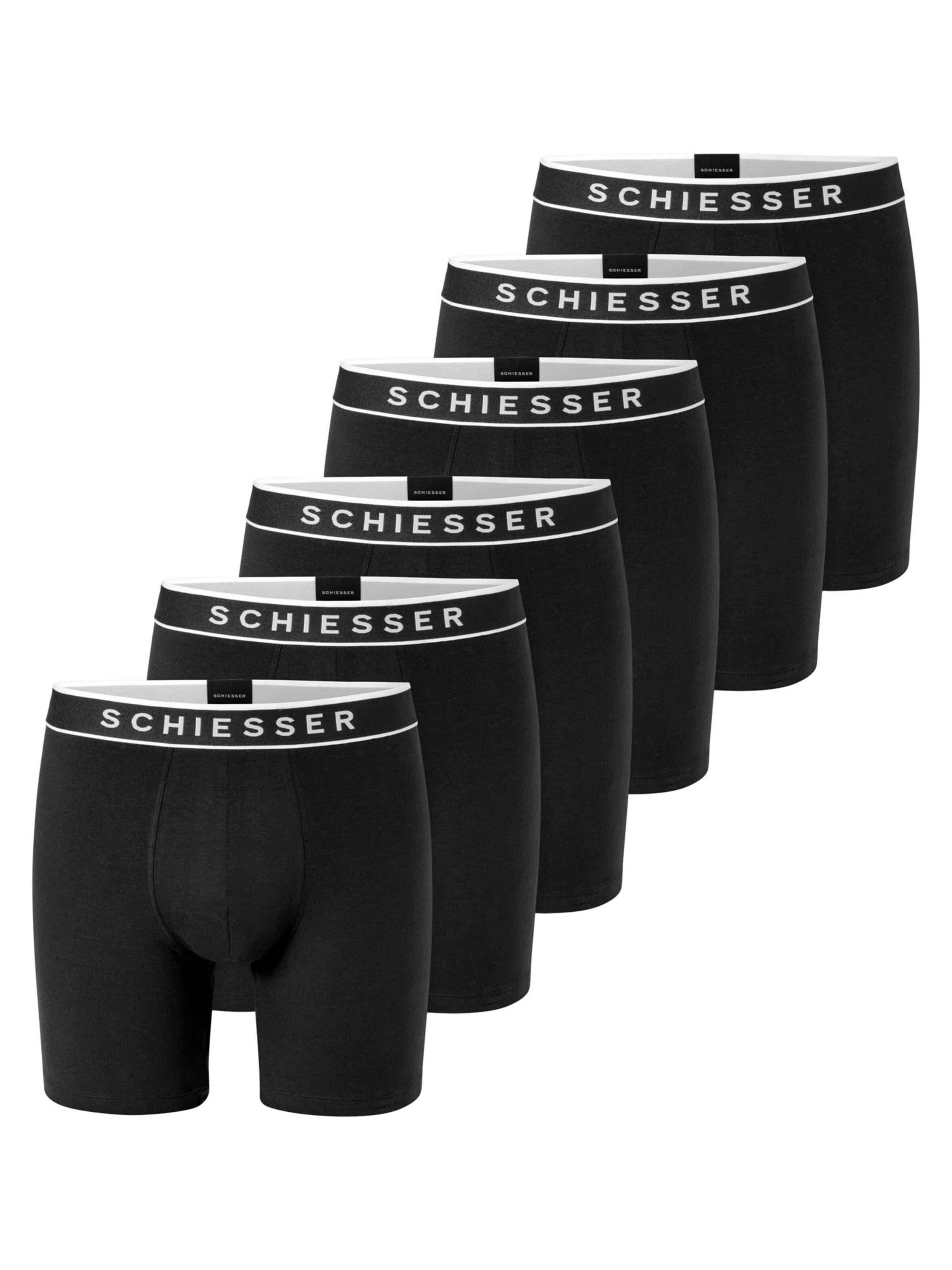SCHIESSER Boxer shorts '95/5 Cotton' in Black: front