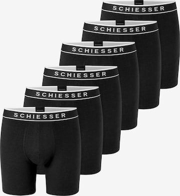 SCHIESSER Boxer shorts '95/5 Cotton' in Black: front