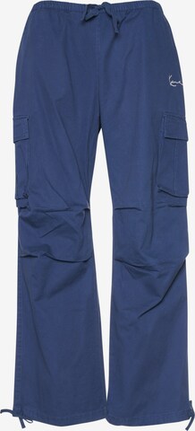 Karl Kani Tapered Trousers in Blue: front