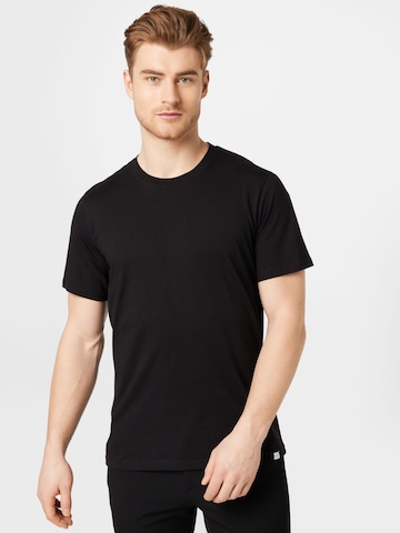 Les Deux قميص 'Marais' بلون أسود: الأمام