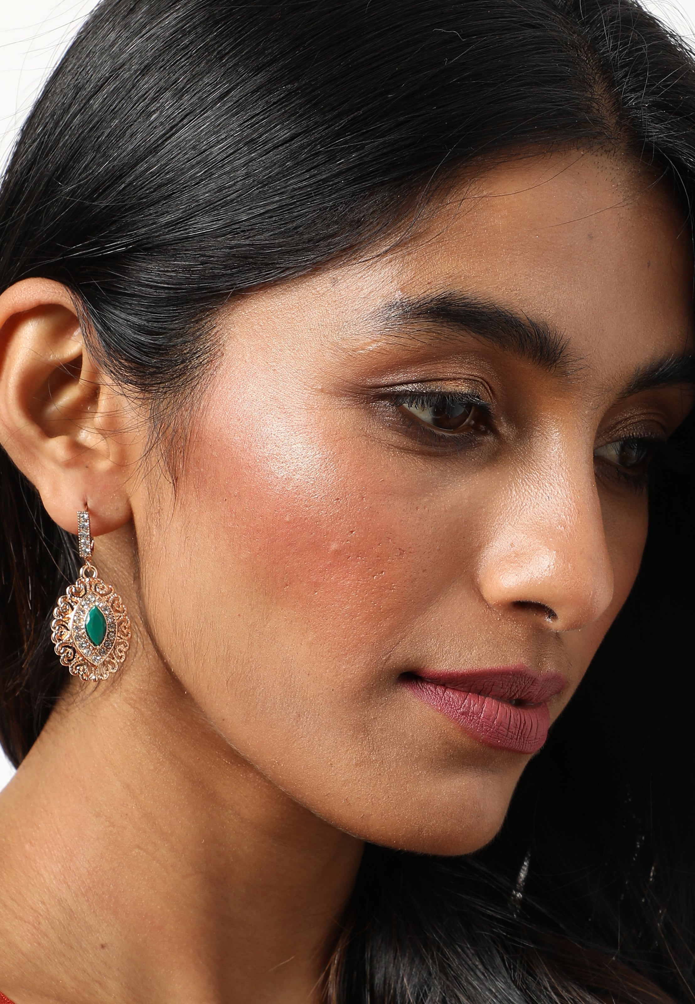 SOHI Øreringe 'Clara' i grøn