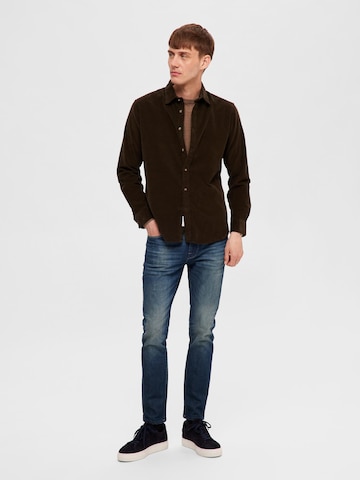 SELECTED HOMME Regular Fit Hemd 'Regowen' in Grün