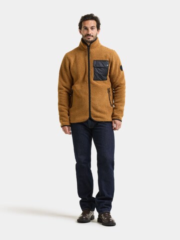 Didriksons Fleece jas 'Peter' in Bruin