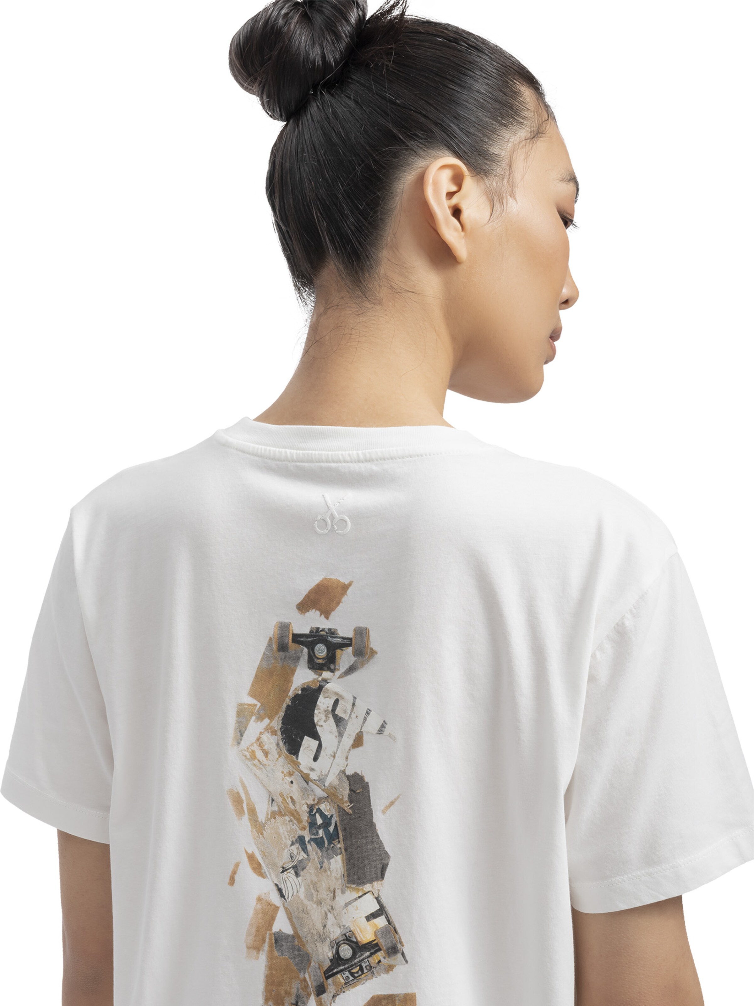 T-Shirt 'Escape Flip' Kaft en blanc