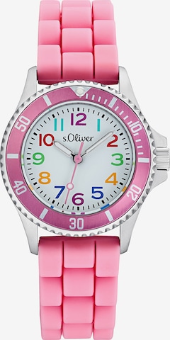 s.Oliver Analog Watch in Pink: front