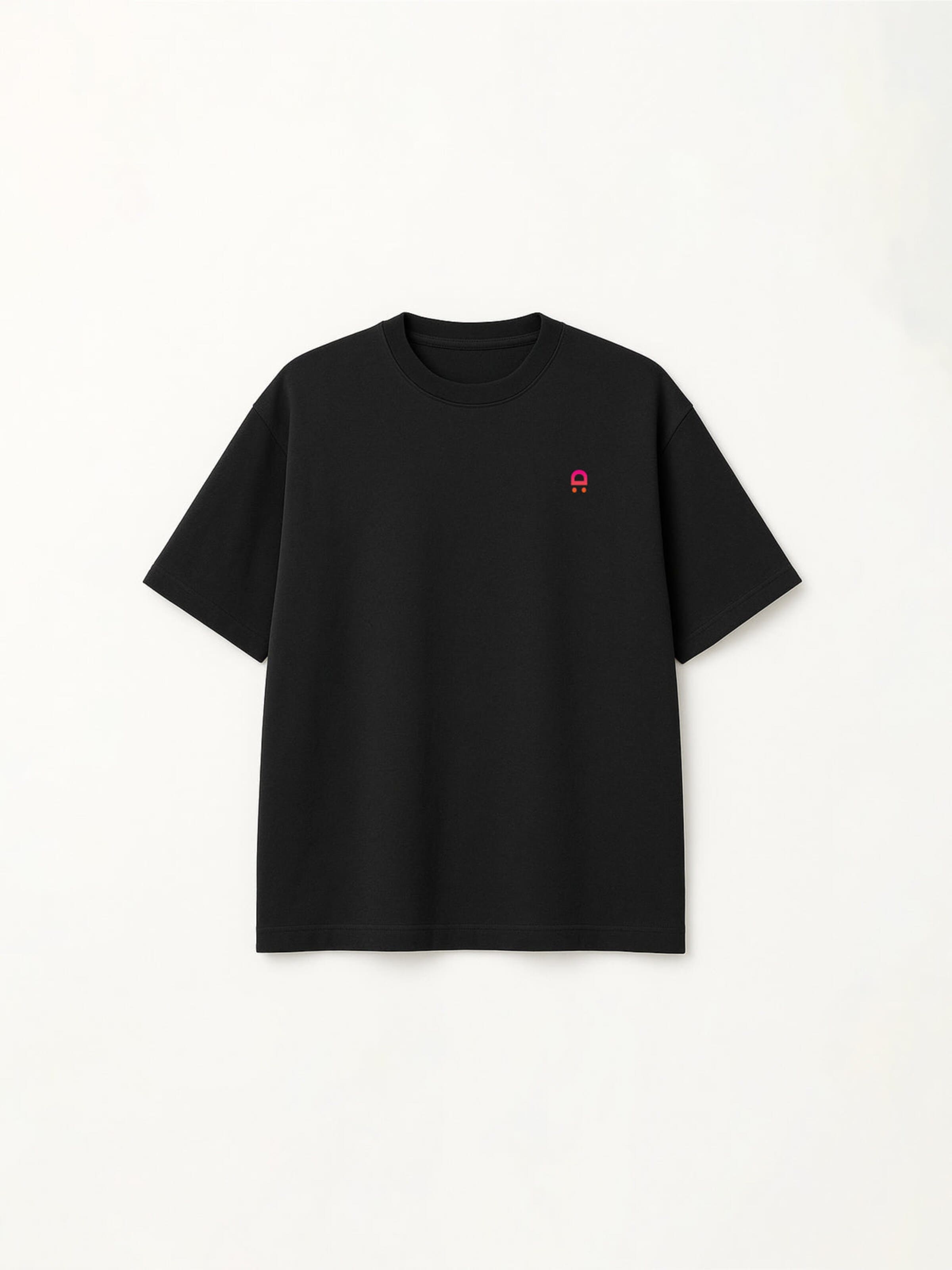 DROP.GOODS Oversized Shirt 'Statement' in Black: front