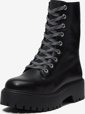 TIMBERLAND - Botines con cordones en negro: frente