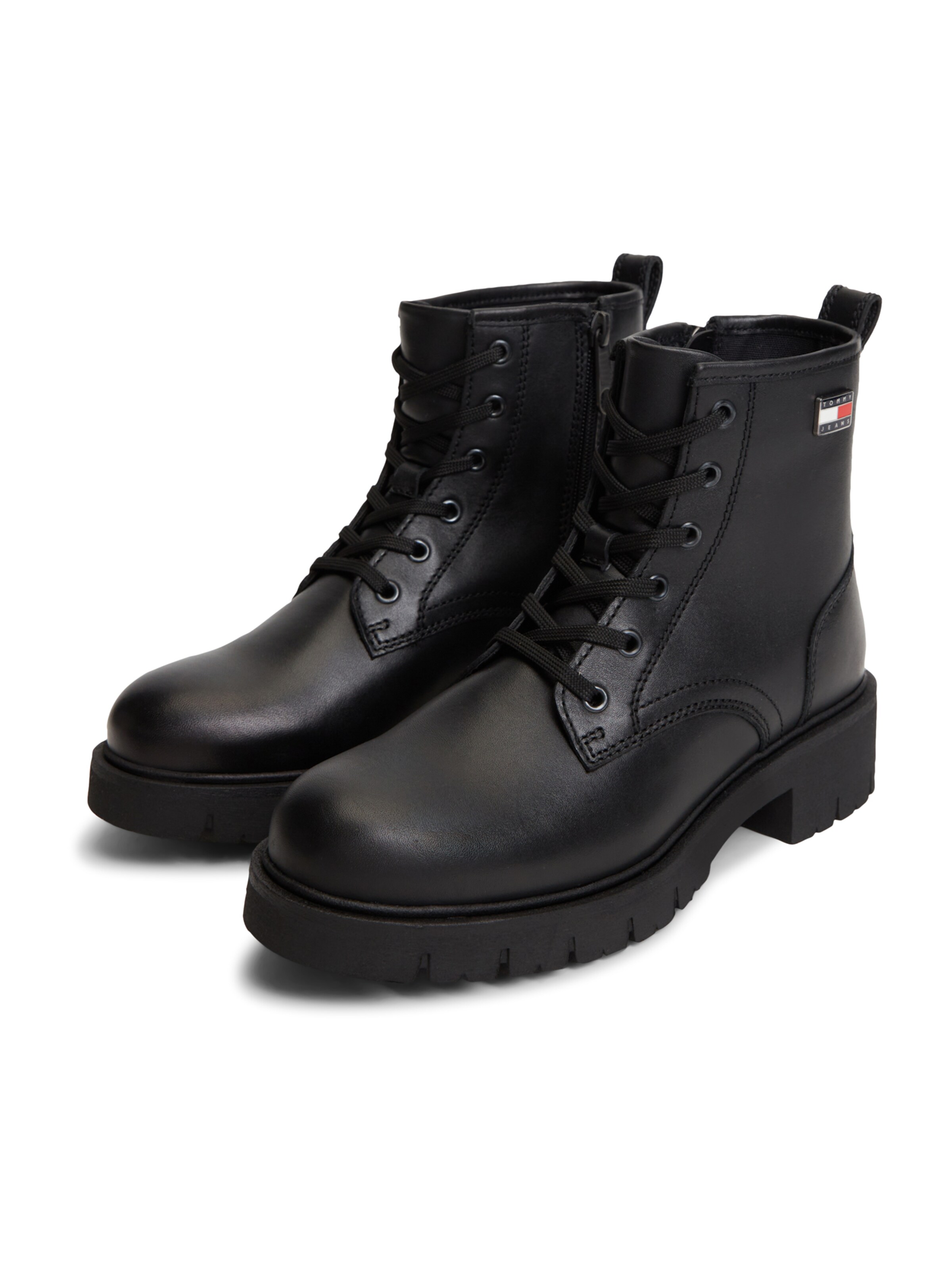 Tommy Jeans Botki sznurowane w kolorze czarny