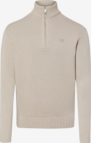 Pull-over Nils Sundström en beige : devant